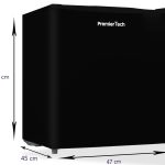 PremierTech® Mini Freezer Congelatore verticale 32 litri BLACK -24 gradi 4 Stelle **** Classe E 47 x 45 x 51cm 39dB PremierTech PT-FR32B