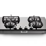Piano cottura a gas 4 fuochi 60cm Vetro PremierTech PC4G60V