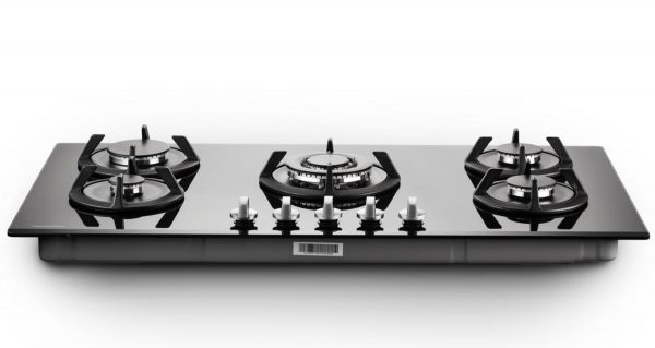 PremierTech® Piano cottura a gas 5 fuochi 90cm Vetro PremierTech PC5G90V