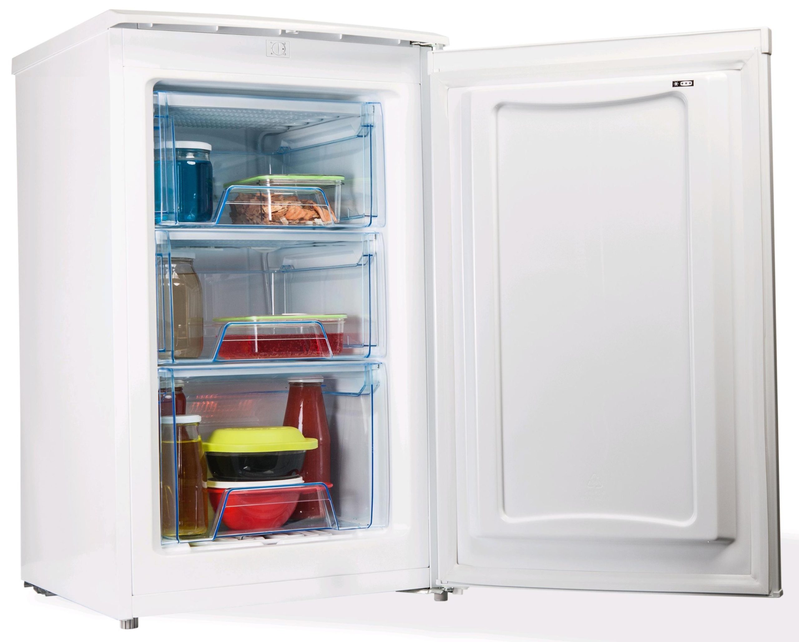 Congelatore Verticale 3 Cassetti Freezer 70 litri -24°gradi Classe E 4**** Stelle PremierTech PT-FR68