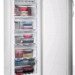 PremierTech® Congelatore Verticale Freezer 3 Cassetti e 2 Sportelli SILVER 160 litri -24°gradi Classe E 4**** Stelle PremierTech PT-FR153S