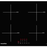 PT4I PremierTech Piano Cottura a Induzione 4 Zone Timer & Lock