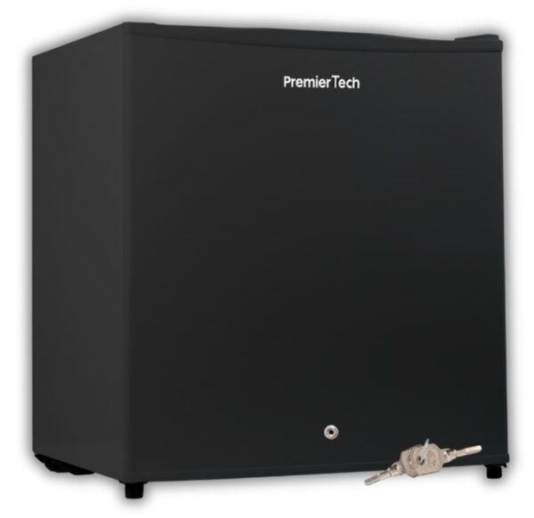 PremierTech® Mini Freezer Congelatore verticale 32 litri BLACK -24 gradi 4 Stelle **** Classe E 47 x 45 x 51cm 39dB PremierTech PT-FR32BK