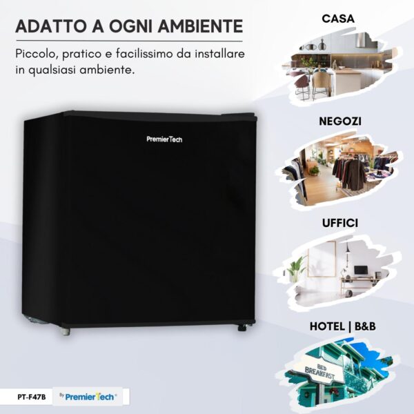 PremierTech® Mini Frigo Bar 45 Litri Frigo Hotel Frigo Ufficio Nero Classe E PT-F47B PremierTech