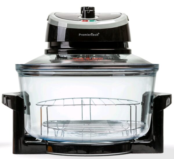 Forno Alogeno ad Aria Ventilato 17 litri 1400 watt cuoce senza olio (nero) PremierTech PT-FA12B