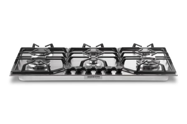 PremierTech® Piano Cottura a Gas a 6 fuochi da 90 cm doppio Wok in Acciaio Inox PremierTech PC906