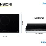 PT805IFB PremierTech Piano Cottura a Induzione 5 Zone Timer