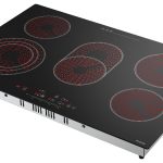 PremierTech® Piano Cottura 4 Fuochi Vetroceramica 60cm Elettrico da incasso Display Led Touch Control Vetro Front smussato PremierTech PT-PC4C
