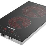 PremierTech® Piano Cottura Vetroceramica 30cm Elettrico 2 Fuochi Display Led Touch Control Vetro Front smussato PremierTech PT-PC2C