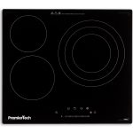 PremierTech® Piano Cottura 4 Fuochi Vetroceramica 60cm Elettrico da incasso Display Led Touch Control Vetro Front smussato PremierTech PT-PC4C