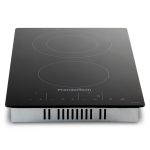 Piano Cottura Vetroceramica 30cm Elettrico 2 Fuochi Display Led Touch Control Vetro Front smussato PremierTech PT-PC2C