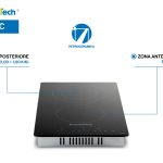Piano Cottura Vetroceramica 30cm Elettrico 2 Fuochi Display Led Touch Control Vetro Front smussato PremierTech PT-PC2C